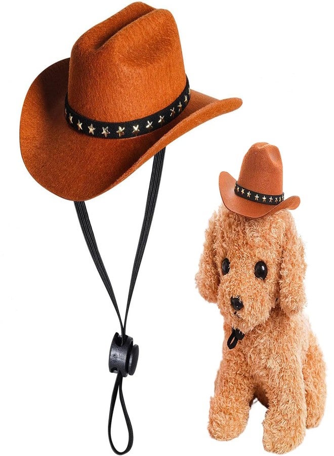 Ankelesz Halloween Adjustable Dog Cowboy Hat Funny Western Photo Prop for Small Pets - Image 1